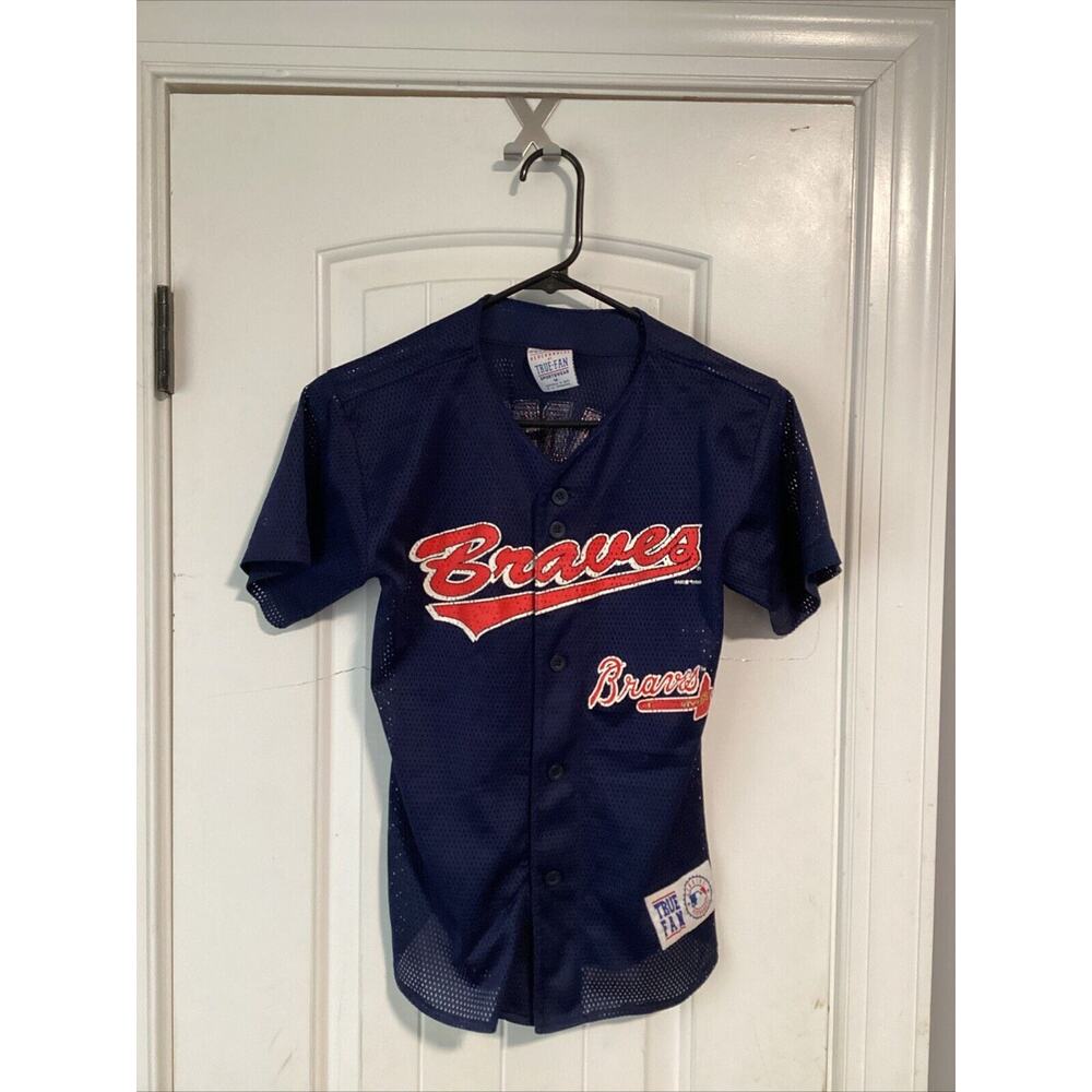 Atlanta Braves Pull On Mesh Jersey Boys Medium True Fan‎ Brand #31 MADDUX